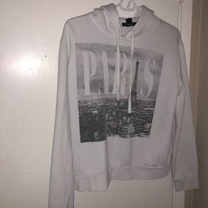 Paris White Hoodie